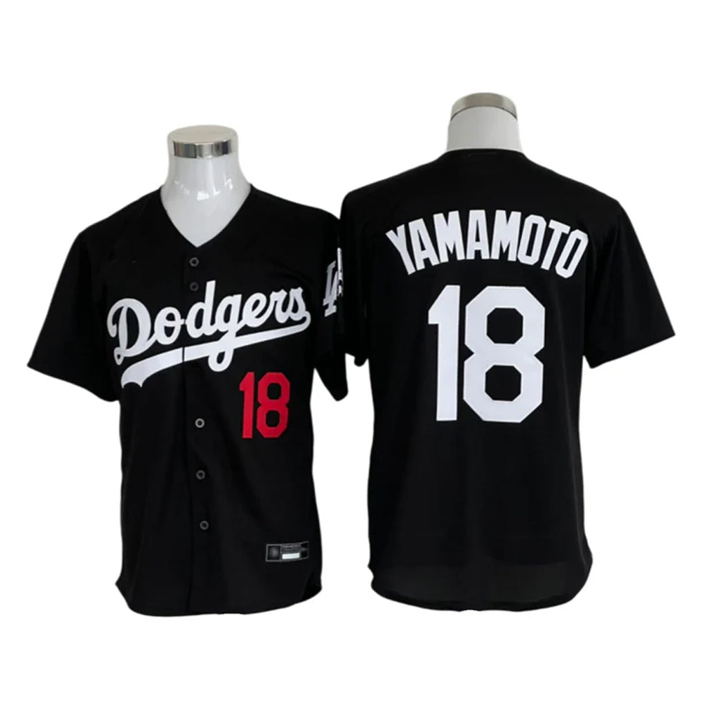 Silnrao LA.Dodgers #18 Yoshinobu Yamamoto Player Black Limited Home Stitched Jerseys