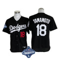 Silnrao LA.Dodgers #18 Yoshinobu Yamamoto Player Black World Series Meet Limited Home Stitched Jerseys