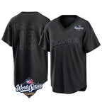Silnrao LA.Dodgers #18 Yoshinobu Yamamoto Player Black World Series Pitch Fashion T-shirt Stitched Jerseys