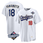 Silnrao LA.Dodgers #18 Yoshinobu Yamamoto Player Gold White World Series 2026 Collection Stadium Limited Stitched Jerseys