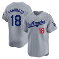 Silnrao LA.Dodgers #18 Yoshinobu Yamamoto Player Gray Limited Home Stitched Jerseys