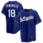 Silnrao LA.Dodgers #18 Yoshinobu Yamamoto Player Royal Game Stitched Jerseys