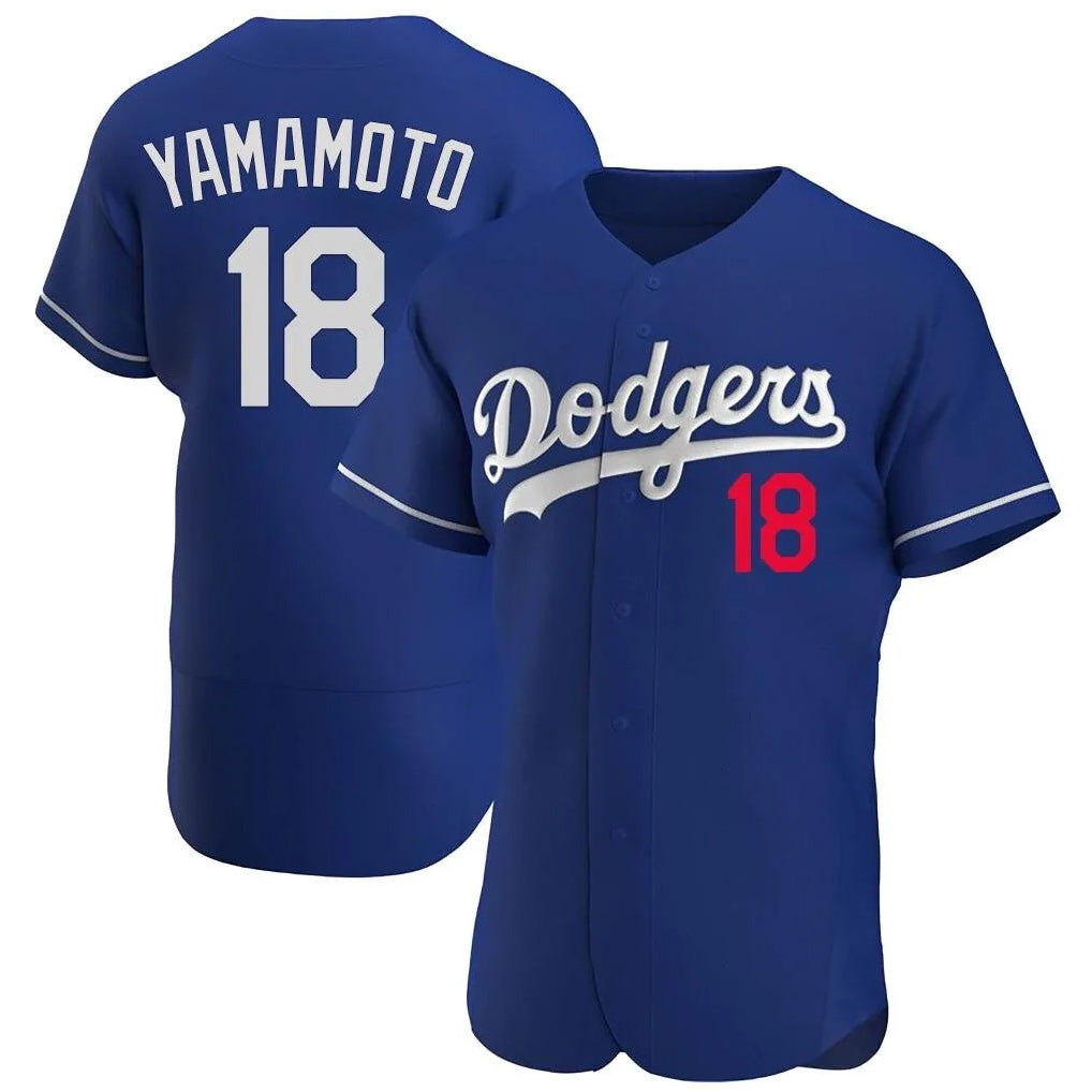 Silnrao LA.Dodgers #18 Yoshinobu Yamamoto Player Royal Limited Elite Home Stitched Jerseys