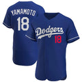 Silnrao LA.Dodgers #18 Yoshinobu Yamamoto Player Royal Limited Elite Home Stitched Jerseys