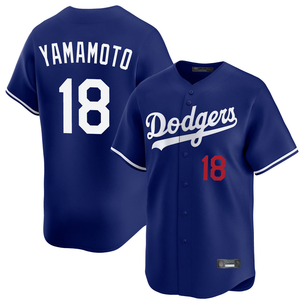 Silnrao LA.Dodgers #18 Yoshinobu Yamamoto Player Royal Limited Home Stitched Jerseys