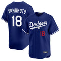 Silnrao LA.Dodgers #18 Yoshinobu Yamamoto Player Royal Limited Home Stitched Jerseys