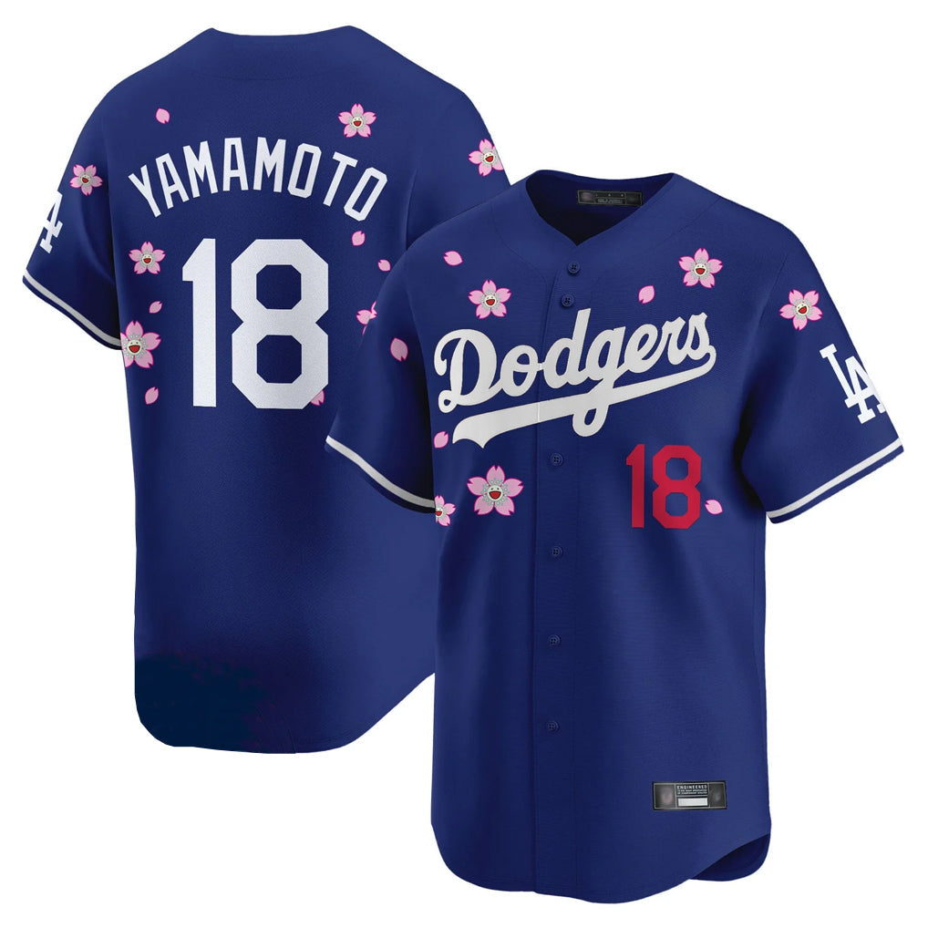 Silnrao LA.Dodgers #18 Yoshinobu Yamamoto Player Royal Tokyo Series Vapor Premier Limited Stitched Jerseys