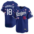 Silnrao LA.Dodgers #18 Yoshinobu Yamamoto Player Royal Tokyo Series Vapor Premier Limited Stitched Jerseys