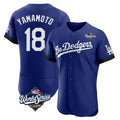 Silnrao LA.Dodgers #18 Yoshinobu Yamamoto Player Royal World Series City Connect Elite Home Stitched Jerseys