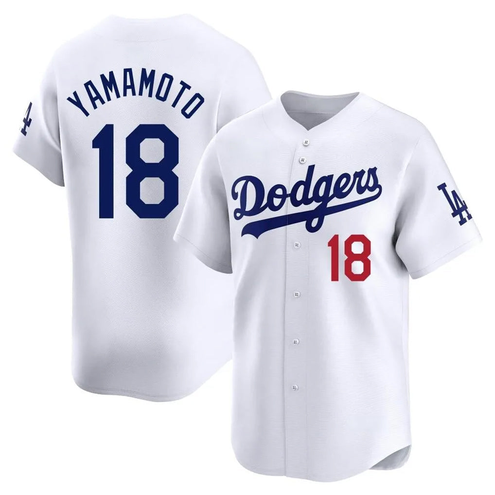 Silnrao LA.Dodgers #18 Yoshinobu Yamamoto Player White Limited Home Stitched Jerseys