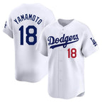 Silnrao LA.Dodgers #18 Yoshinobu Yamamoto Player White Limited Home Stitched Jerseys