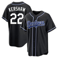 Silnrao LA.Dodgers #22 Clayton Kershaw Player Black Carbon Limited Home Stitched Jerseys