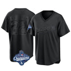 Silnrao LA.Dodgers #22 Clayton Kershaw Player Black World Series Meet Pitch Fashion T-shirt Stitched Jerseys