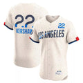 Silnrao LA.Dodgers #22 Clayton Kershaw Player Cream City Connect Limited Elite Home Stitched Jerseys