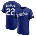 Silnrao LA.Dodgers #22 Clayton Kershaw Player Royal City Connect Elite Home Stitched Jerseys