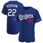 Silnrao LA.Dodgers #22 Clayton Kershaw Player Royal Limited Elite Home Stitched Jerseys