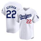 Silnrao LA.Dodgers #22 Clayton Kershaw Player White Limited Home Stitched Jerseys