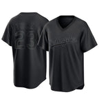 Silnrao LA.Dodgers #23 Kyle Tucker Player Black Pitch Fashion T-shirt Stitched Jerseys