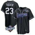 Silnrao LA.Dodgers #23 Kyle Tucker Player Black World Series Carbon Limited Home Stitched Jerseys