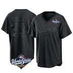 Silnrao LA.Dodgers #23 Kyle Tucker Player Black World Series Pitch Fashion T-shirt Stitched Jerseys