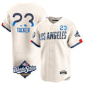 Silnrao LA.Dodgers #23 Kyle Tucker Player Cream World Series City Connect Limited Home Stitched Jerseys