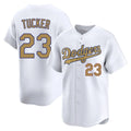 Silnrao LA.Dodgers #23 Kyle Tucker Player Gold Collection Limited Home Stitched Jerseys