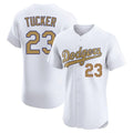 Silnrao LA.Dodgers #23 Kyle Tucker Player Gold Limited Elite Home Stitched Jerseys