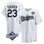 Silnrao LA.Dodgers #23 Kyle Tucker Player Gold White World Series 2026 Collection Stadium Game Stitched Jerseys
