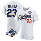 Silnrao LA.Dodgers #23 Kyle Tucker Player Gold White World Series 2026 Collection Stadium Limited Elite Stitched Jerseys