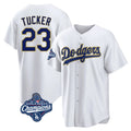 Silnrao LA.Dodgers #23 Kyle Tucker Player Gold White World Series Meet 2026 Collection Stadium Game Stitched Jerseys