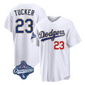Silnrao LA.Dodgers #23 Kyle Tucker Player Gold White World Series Meet 2026 Collection Stadium Limited Stitched Jerseys