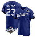 Silnrao LA.Dodgers #23 Kyle Tucker Player Royal World Series City Connect Elite Home Stitched Jerseys