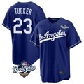 Silnrao LA.Dodgers #23 Kyle Tucker Player Royal World Series Game Stitched Jerseys