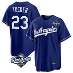 Silnrao LA.Dodgers #23 Kyle Tucker Player Royal World Series Game Stitched Jerseys
