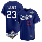 Silnrao LA.Dodgers #23 Kyle Tucker Player Royal World Series Limited Home Stitched Jerseys