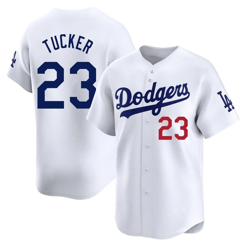 Silnrao LA.Dodgers #23 Kyle Tucker Player White Limited Home Stitched Jerseys