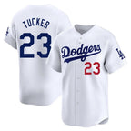 Silnrao LA.Dodgers #23 Kyle Tucker Player White Limited Home Stitched Jerseys