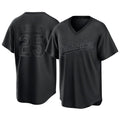 Silnrao LA.Dodgers #25 Tommy Edman Player Black Pitch Fashion T-shirt Stitched Jerseys
