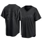 Silnrao LA.Dodgers #25 Tommy Edman Player Black Pitch Fashion T-shirt Stitched Jerseys