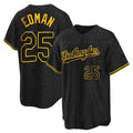 Silnrao LA.Dodgers #25 Tommy Edman Player Black Snake Skin City Game Home Stitched Jerseys