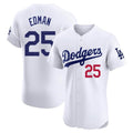 Silnrao LA.Dodgers #25 Tommy Edman Player Gold White Limited Elite Home Stitched Jerseys