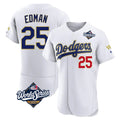 Silnrao LA.Dodgers #25 Tommy Edman Player Gold White World Series 2026 Collection Stadium Limited Elite Stitched Jerseys