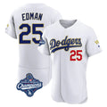 Silnrao LA.Dodgers #25 Tommy Edman Player Gold White World Series Meet 2026 Collection Stadium Limited Elite Stitched Jerseys