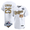 Silnrao LA.Dodgers #25 Tommy Edman Player Gold World Series Collection Limited Home Stitched Jerseys