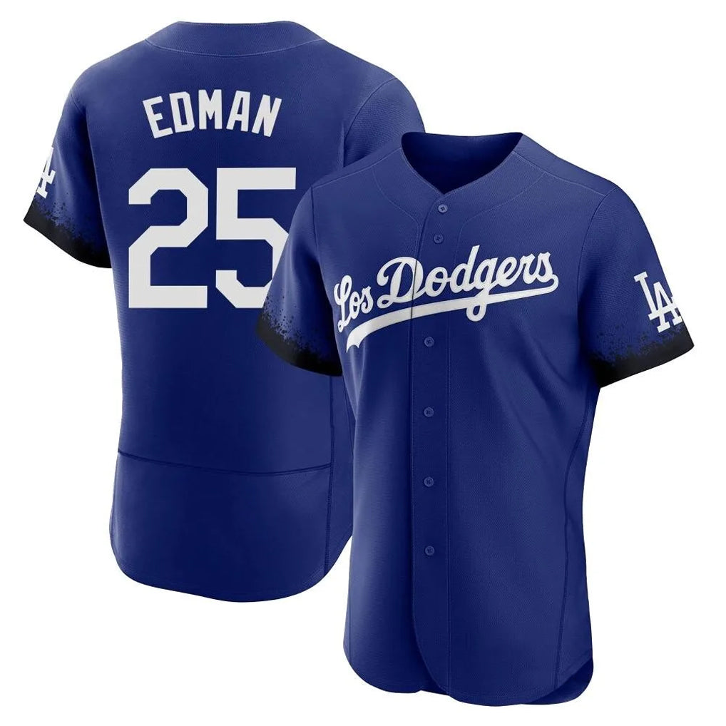 Silnrao LA.Dodgers #25 Tommy Edman Player Royal City Connect Elite Home Stitched Jerseys