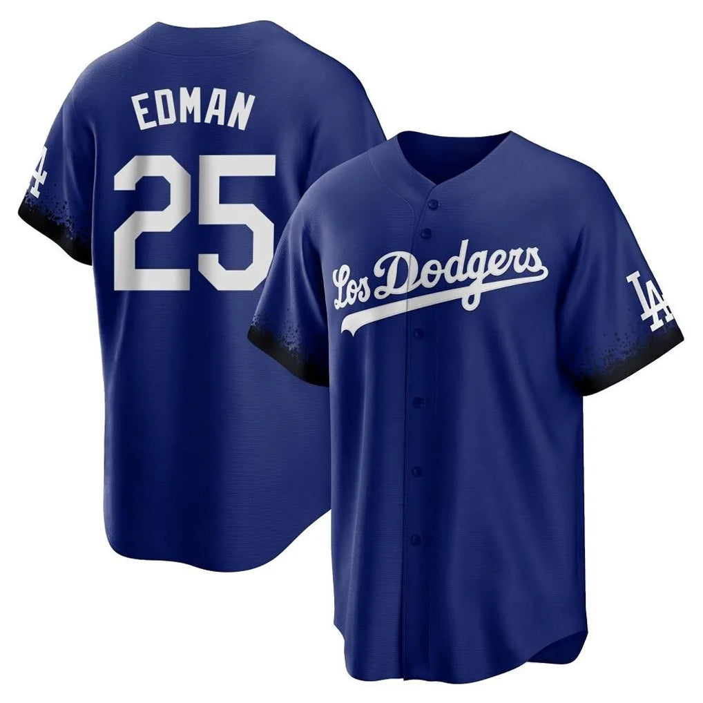 Silnrao LA.Dodgers #25 Tommy Edman Player Royal City Connect Home Game Stitched Jerseys