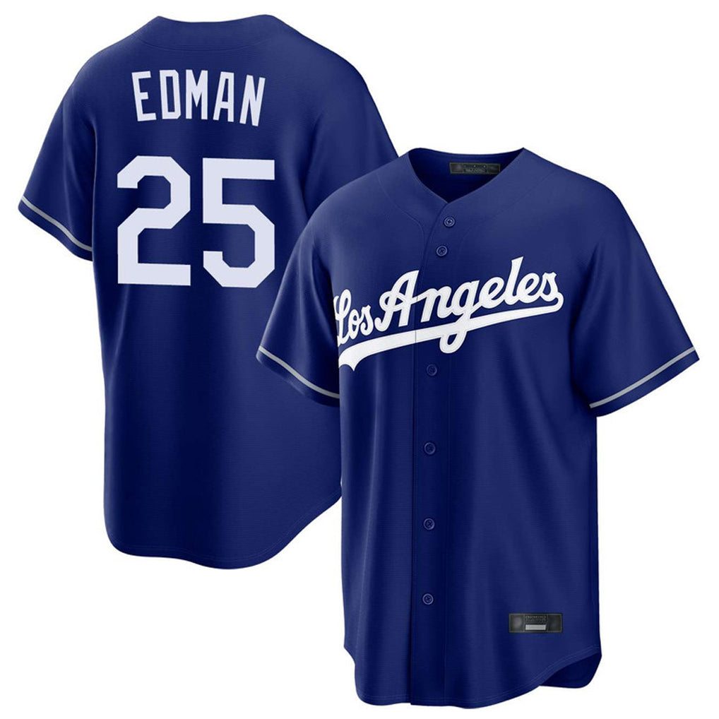 Silnrao LA.Dodgers #25 Tommy Edman Player Royal Game Stitched Jerseys