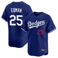 Silnrao LA.Dodgers #25 Tommy Edman Player Royal Limited Home Stitched Jerseys