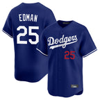 Silnrao LA.Dodgers #25 Tommy Edman Player Royal Limited Home Stitched Jerseys