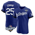 Silnrao LA.Dodgers #25 Tommy Edman Player Royal World Series City Connect Elite Home Stitched Jerseys